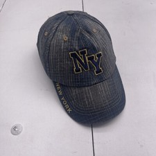 Unisex Adults Blue Denim NY New York Embroidered Baseball Hat Size OS
