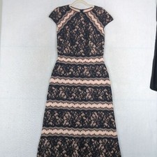 Tadashi Shoji Women's Cap Sleeve Lace Formal Maxi Evening Gown Size 6