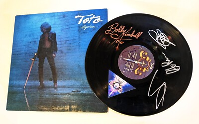 Toto REAL hand SIGNED Hydra Vinyl Record COA by Lukather Porcaro Kimball +