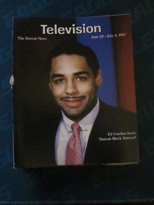 TV Book Magazine Regional TV Guide June 1987 Ed Gordon Detroit Black Journal