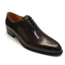 Men Leather Shoes Casual Oxford Business Work Shoes Lace-up Handmade Footwear