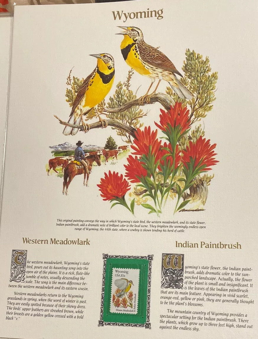 アメリカ合衆国の切手　state birds and flower The State Birds And Flowers Commemorative Mint-Stamp Panels