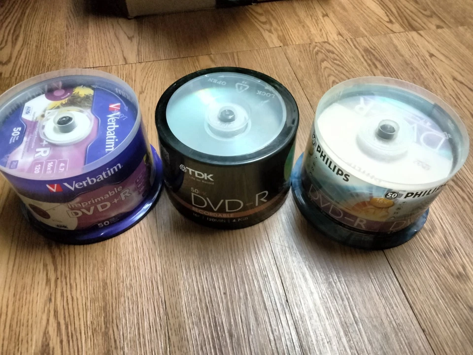 3x 50 pack DVD 16x 4.7GB TDK DVD-R Philips DVD-R verbatim DVD+R 25x Verbatim + - Image 2 of 4