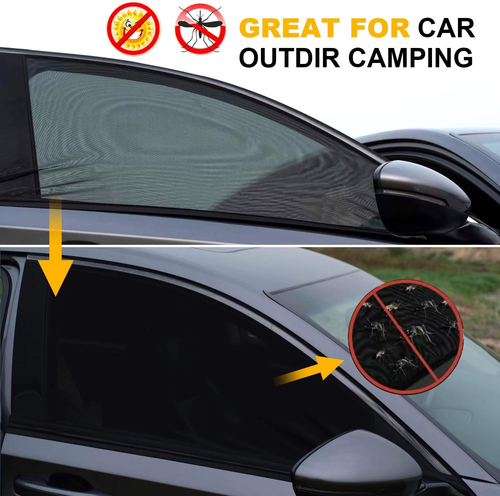 4PCS Universal Car Side Window Sun Shade Sunshade Cover Visor Mesh Screen Shield - Picture 7 of 24