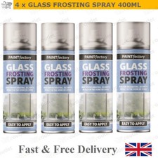 4 X 400ML Window Glass Frosting Spray Paint Aerosol Privacy Decorative Frosted