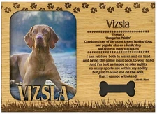 Vizsla Engraved Wood Picture Frame Magnet