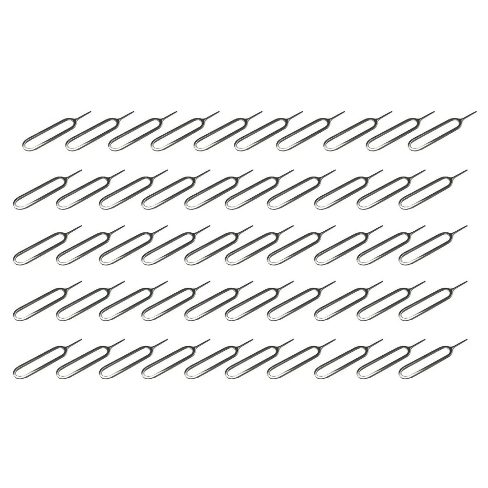 50 PIEZAS Bandeja de Tarjeta SIM de Expulsión Removedor Pines Aguja Llave Herramientas para Teléfono Celular iPad  Foto 4 de 4