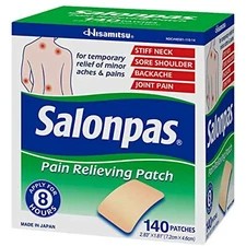 Salonpas Pain Relieving Patches, 1 Pack (140 Count)