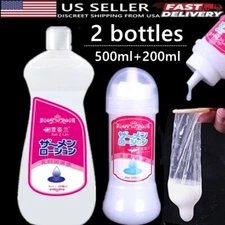 2bottles Personal Lubricant Unscented Cum Realistic Semen Water Based Lube Adult