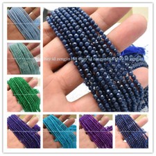 Natural 3mm Faceted Multicolor Round Gemstone Loose Beads 15" AAA 