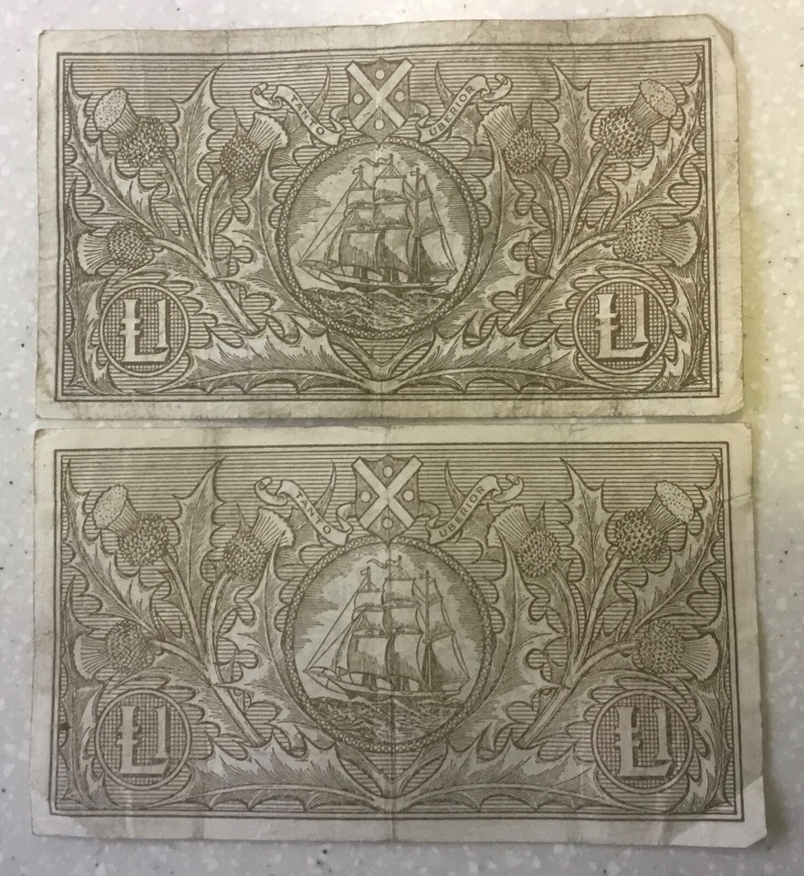Scottish 1955 & 1958 Bank of Scotland £1 notes eBay