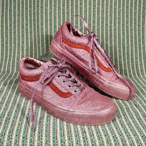 red glitter vans ebay