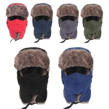 Warm Winter Hats Ear Flap Earmuff Beanie Hat Earflaps Windproof Cold Proof Mask