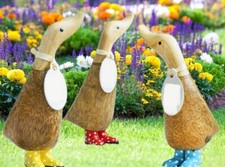 Dinky Ducks with Spotty Wellies / Boots, new in box / GARDENER - wooden duck