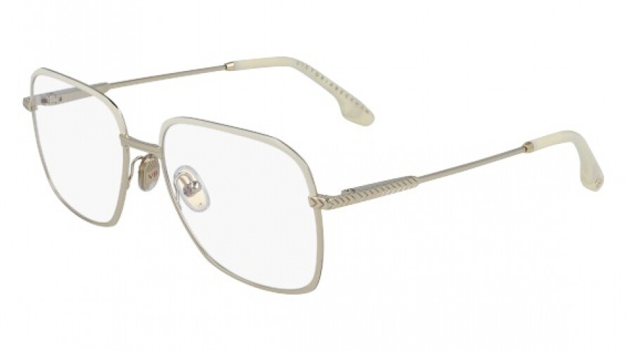 NEW Victoria Beckham VB2108 Eyeglasses 724 Gold Ivory 100  display picture 3