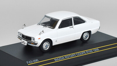 美品 EBBRO 1/43 MAZDA Rotary Coupe Racing First 43 1/43 Mazda Rotary Coupe R100 Familia 1968 White Model Car