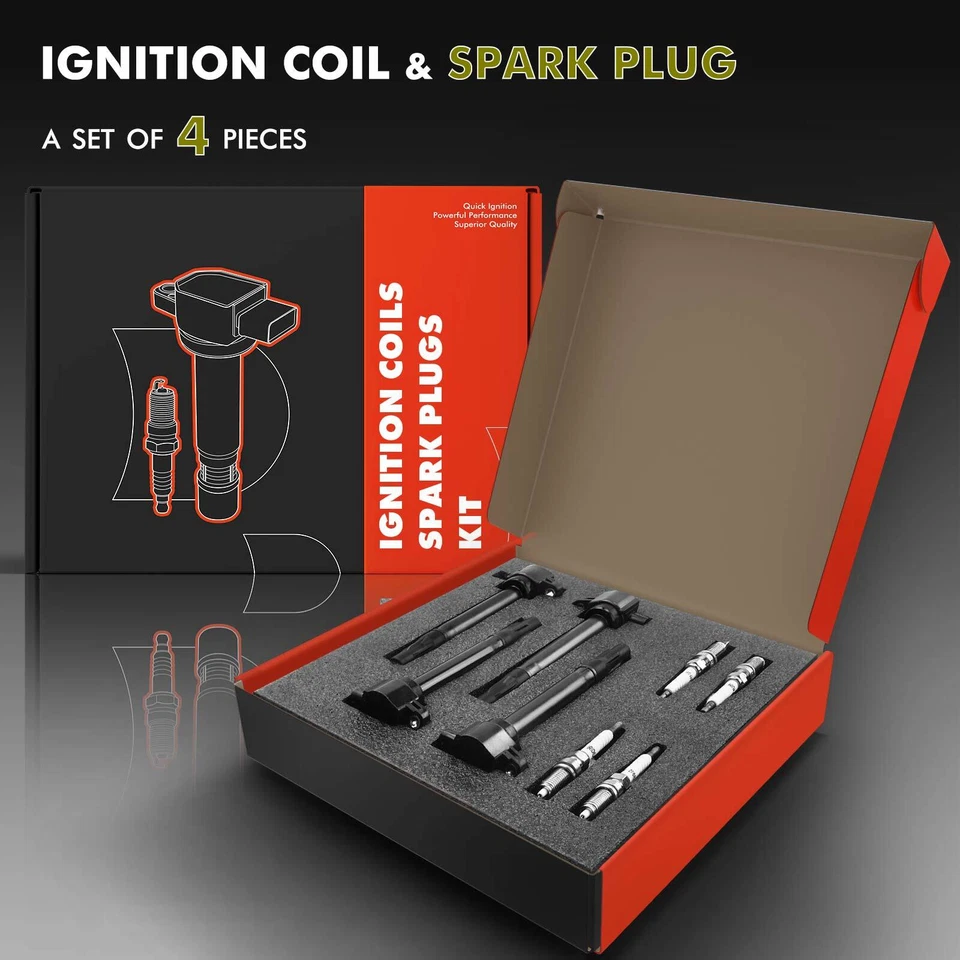 4x Ignition Coils & 4x Spark Plugs for Jeep Compass MK49 Patriot Dodge Avenger - image 2 of 4