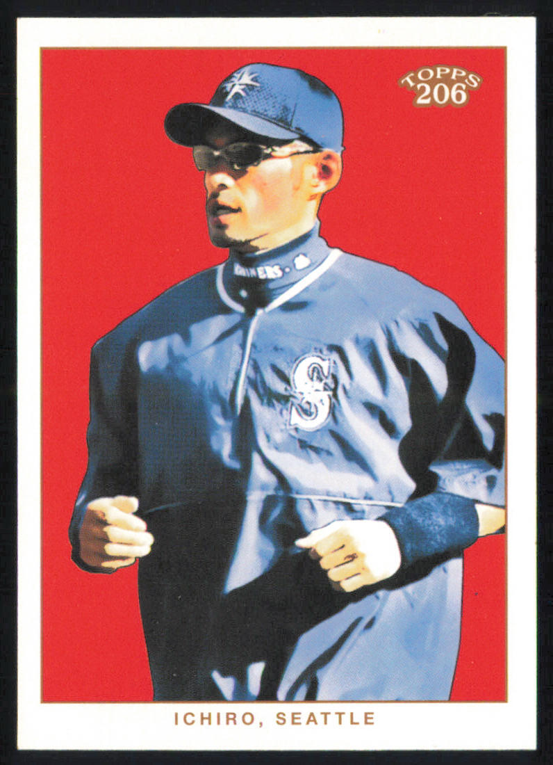 Ichiro Suzuki 2002 Topps 206 #256a blue jersey Seattle