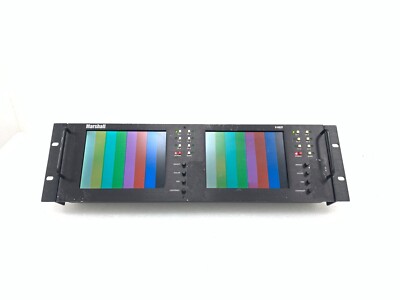 Marshall Electronics Dual 5'' Standard Color Monitors Model V-R62P NO A/C ADAPTER
