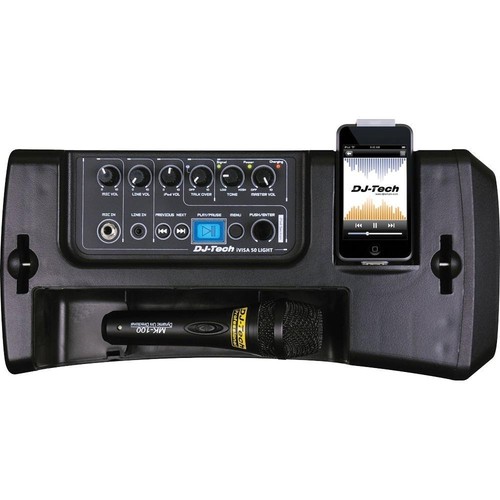 DJ-Tech IVISA50LIGHT 50W Amplifier Speaker Battery Portable PA System iOS Player - Picture 2 of 2
