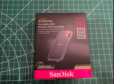 SanDisk 8TB Extreme Portable SSD - Up to 1050MB/s, USB-C, USB 3.2 Gen 2