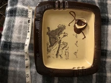 Horse Jockey Ceramic Large Ashtray