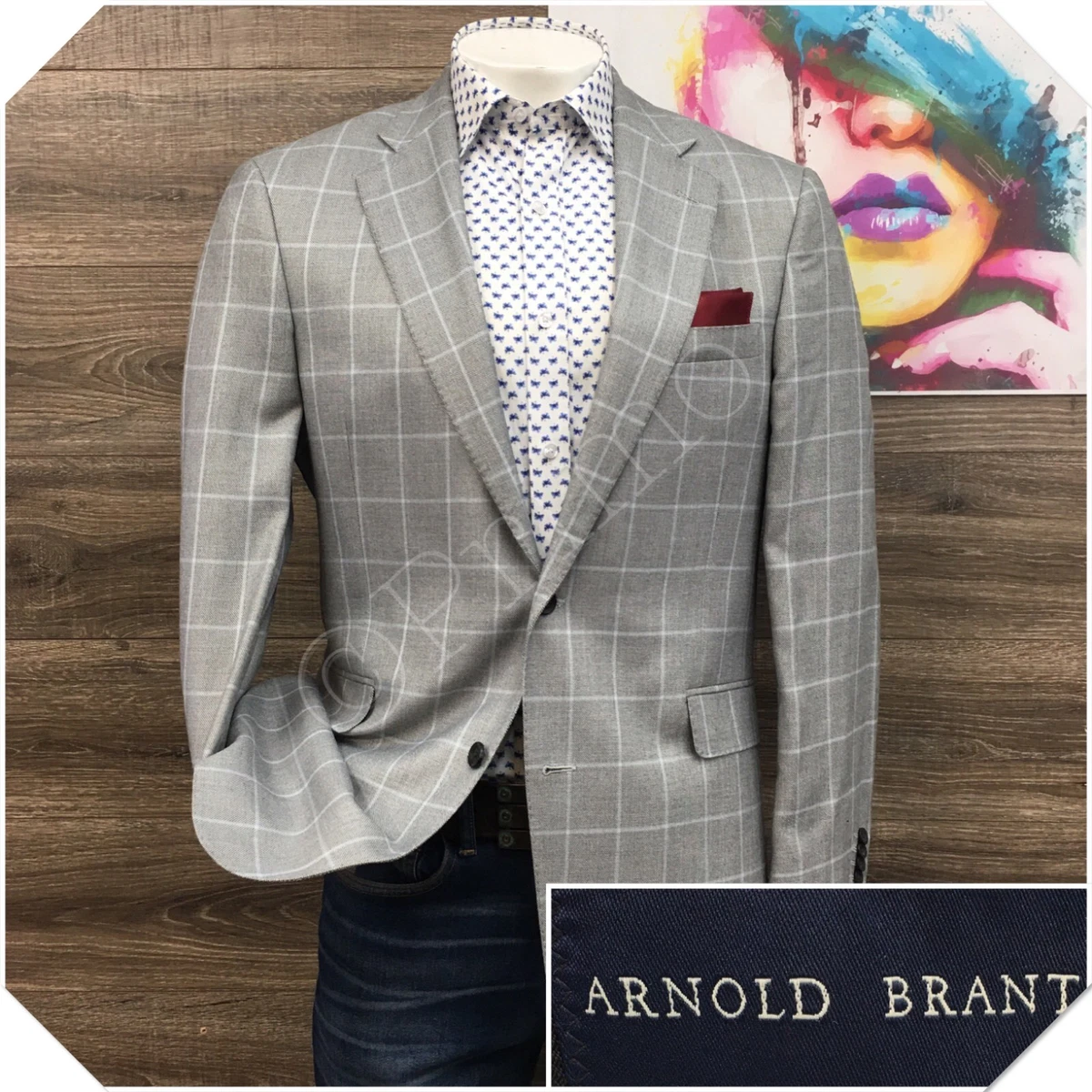 Two-Button Bamboo Check Suits & Blazers for Men for sale | eBay