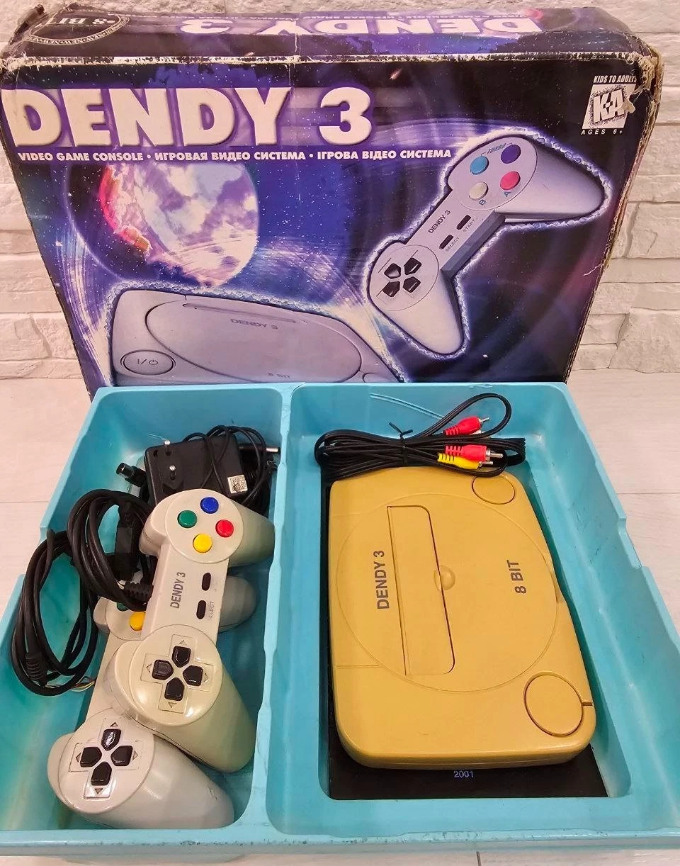Retro Vintage 1990s Game Console 8 bit Dendy 3 Computer Game for repair