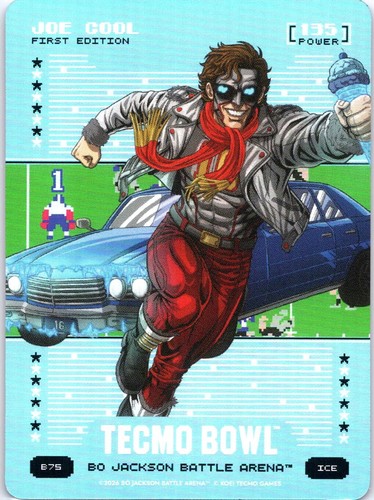 Bo Jackson Battle Arena Tecmo Bowl Joe Cool Blue Battlefoil SP Joe Montana