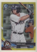 2018 Bowman Chrome Prospects Canary Yellow Refractor 71/75 Aaron Knapp #BCP5 7l6