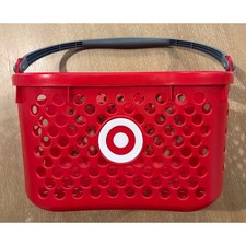 Authentic Real Target Full Size Basket Handle Red Bullseye Logo Shopping
