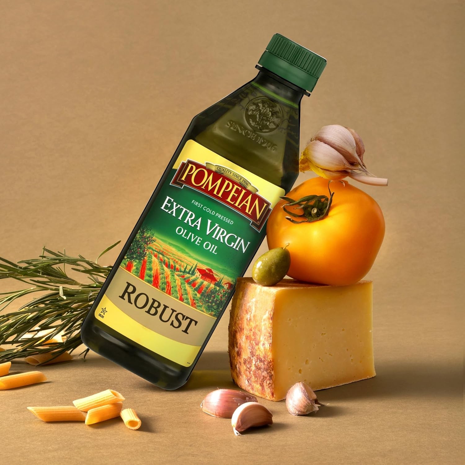 Pompeian Robust Extra Virgin Olive Oil, Contains Polyphenols, First Cold Presse