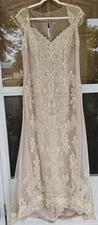 Ivonne D For Mon Cheri Plus Size 16 Blush Pink Mother Of The Bride Formal Gown