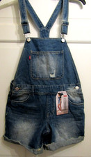 Levi's Shortalls Youth Girl's Denim Bib Short Overalls sz 16 Reg NEW w/Tags 48.