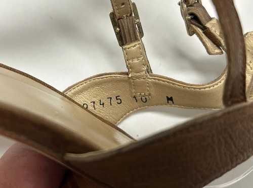 Stuart Weitzman Gladiator Sandals High Heels Strappy Size 10 Brown Leather - Picture 9 of 11