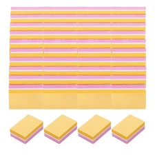 50pcs Nail Buffers 100/180 Grit Mini Nail Sanding Blocks Set Pink/Yellow
