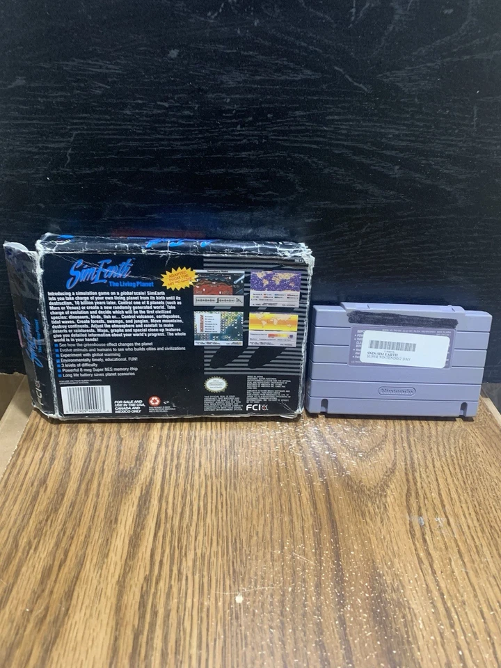 Sim Earth the Living Planet | Super Nintendo- SNES-Box & CARTRIDGE ONLY...TESTED - Image 3 of 4