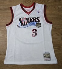 NBA Philadelphia 76ers Allen Iverson Mitchell  Ness Swingman Jersey New Size L
