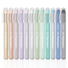 12 Pack Bible Gel Highlighters No Bleed Marker Pens for Journaling School Bible