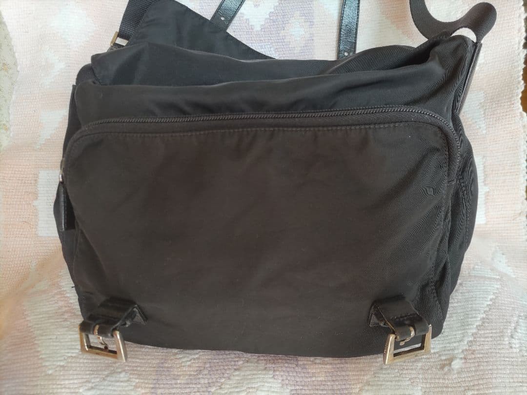 PRADA Nylon Shoulder Bag Black thumbnail 2
