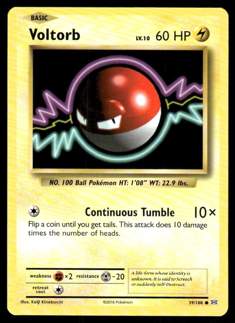 Pokémon TCG Pokémon Voltorb Voltorb Common Regular 2016