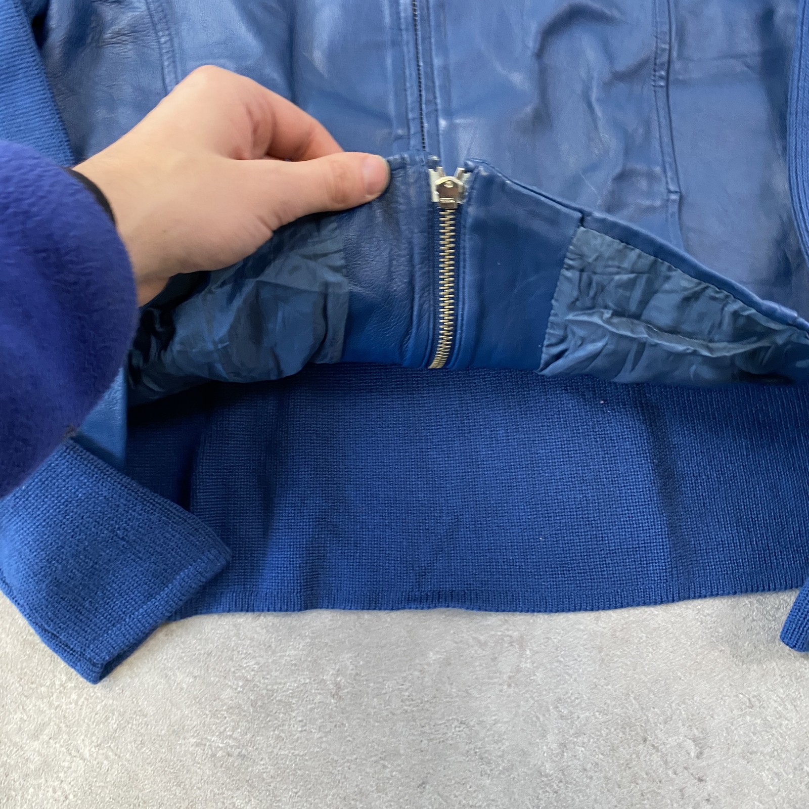 Pendleton Bomber Jacket Womens Medium Leather Kni… - image 7