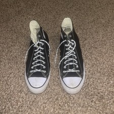 Vintage Converse Mens 15 All Star Chuck Taylor Made in USA Black White RARE High