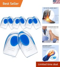 8 Pack Gel Heel Cushions - Heel Pads, Heel Inserts for Heel Pain Relief, Heel...
