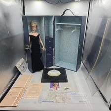 Franklin Mint Princess Diana Portrait Doll Storage Trunk, Doll Stand, COA