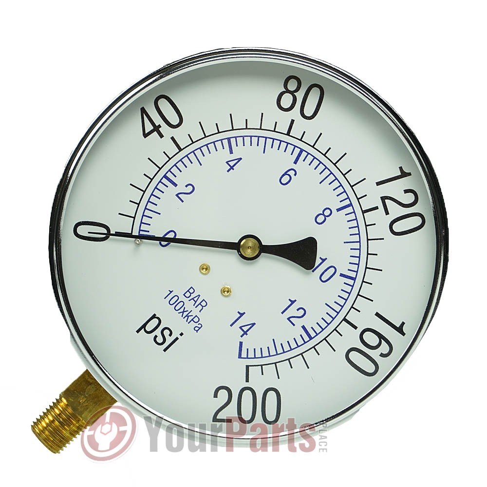 Tank Pressure Gauge 1/4" Male Npt Threads