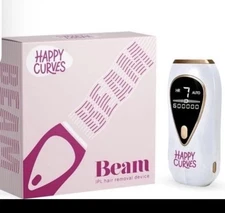 HAPPY CURVES Beam IPL Laser Hair Removal Device At-Home Permanent Body Hair NEW