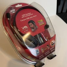 Cyber Acoustics USB Headset w/Mic DNCT4 Noise Cancelling AC-840 New Sealed