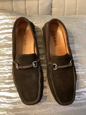 New Prada Men's Shoes Loafers Size 10.5 Browne Calzature Suede