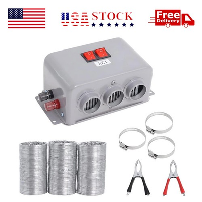 #ad 800W Electric Car Heater 3 Hole 12V DC Heating Fan Defogger Defroster Demister $28.99